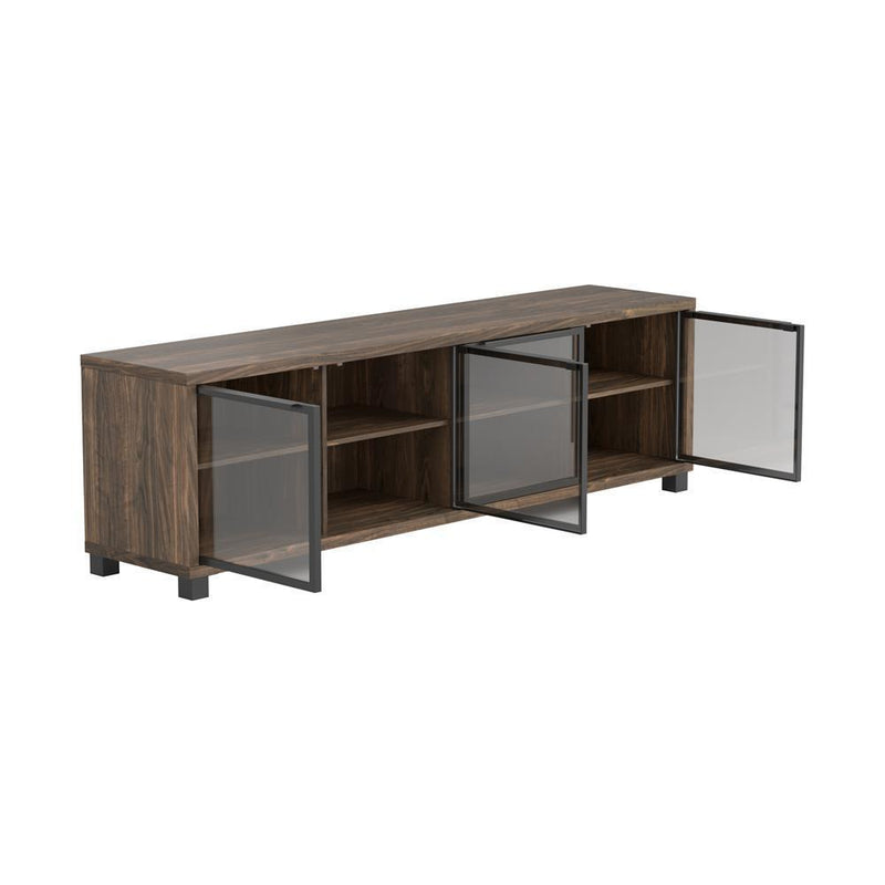 71" Tv Console - Aged Walnut & Black-Washburn's Home Furnishings