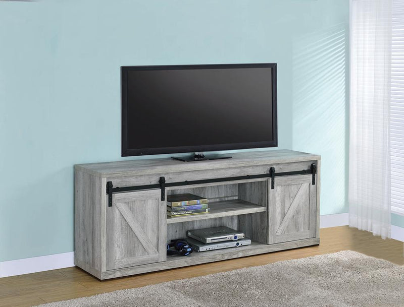 71" Tv Console - Grey Driftwood-Washburn's Home Furnishings