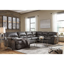 Aberton - Gray - Left Arm Facing Chaise 3 Pc Sectional-Washburn's Home Furnishings