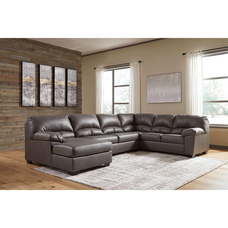 Aberton - Gray - Left Arm Facing Chaise 3 Pc Sectional-Washburn's Home Furnishings