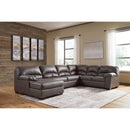 Aberton - Gray - Left Arm Facing Chaise 3 Pc Sectional-Washburn's Home Furnishings