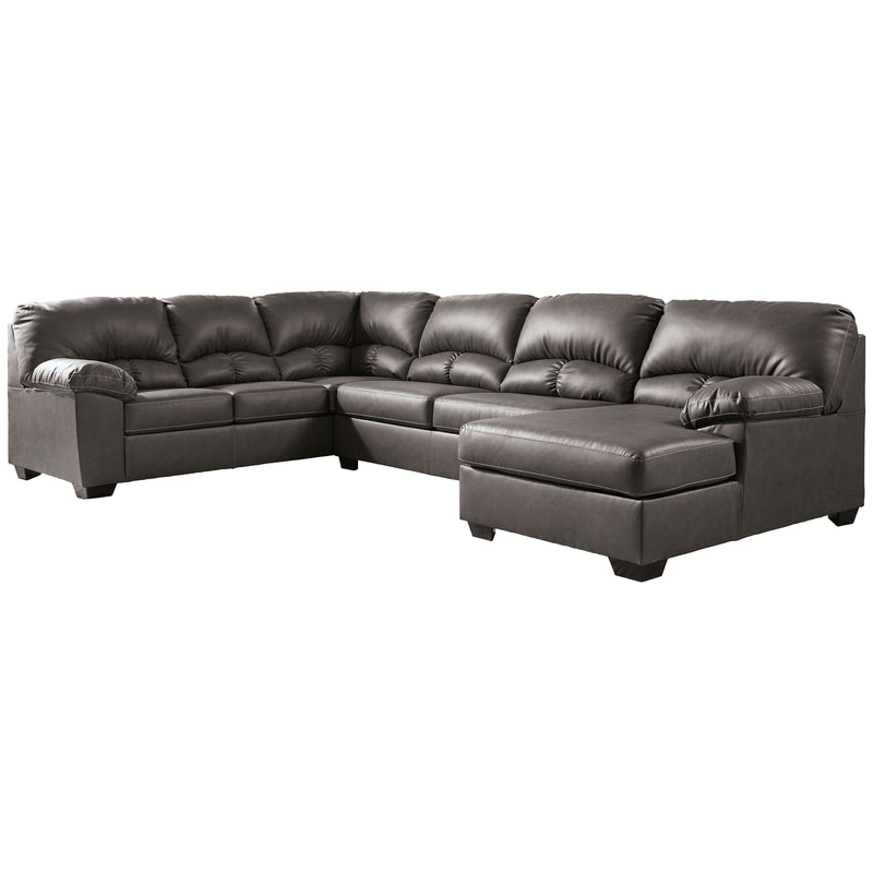 Aberton - Gray - Left Arm Facing Sofa 3 Pc Sectional-Washburn's Home Furnishings