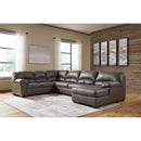 Aberton - Gray - Left Arm Facing Sofa 3 Pc Sectional-Washburn's Home Furnishings