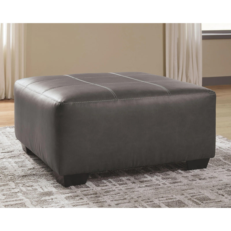 Aberton - Gray - Oversized Accent Ottoman-Washburn's Home Furnishings