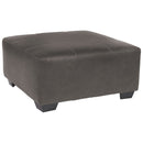 Aberton - Gray - Oversized Accent Ottoman-Washburn's Home Furnishings