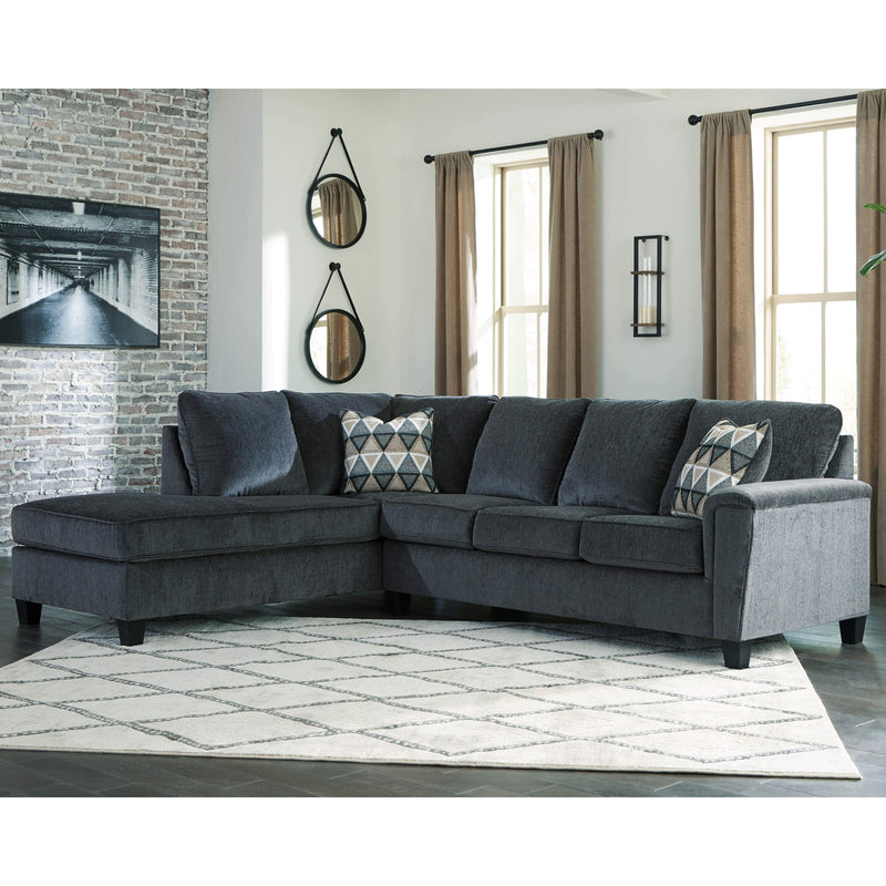 Abinger - Smoke - Left Arm Facing Chaise 2 Pc Sectional-Washburn's Home Furnishings