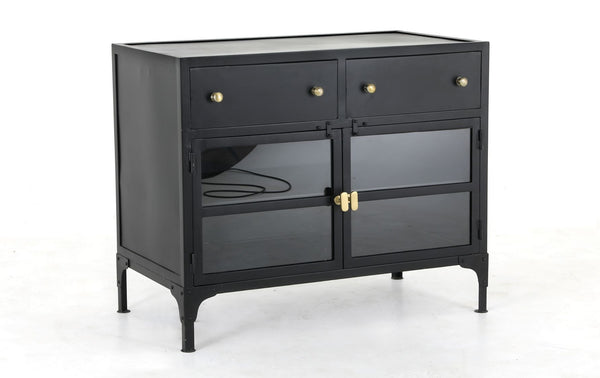 Accent Cabinet - Black - Metal-Washburn's Home Furnishings