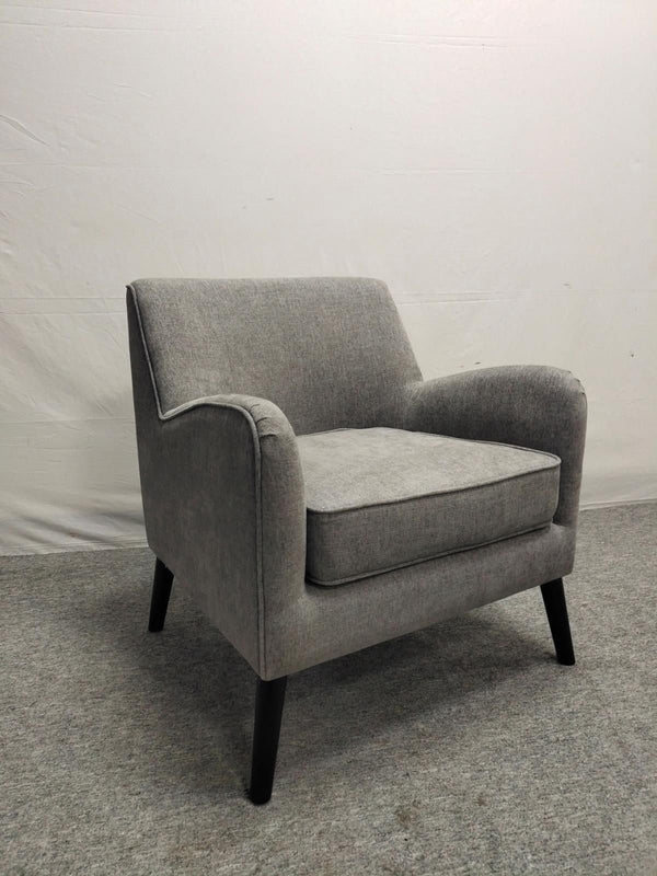 Accent Chair With Angled Arms - Gray - Fabric-Washburn's Home Furnishings