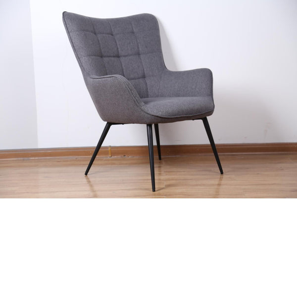 Accent Chair With Contoured Design And Slim Legs - Gray-Washburn's Home Furnishings