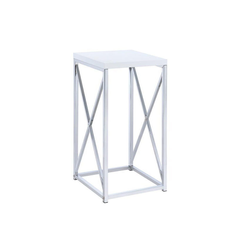 Accent Table With X-cross - White-Washburn's Home Furnishings