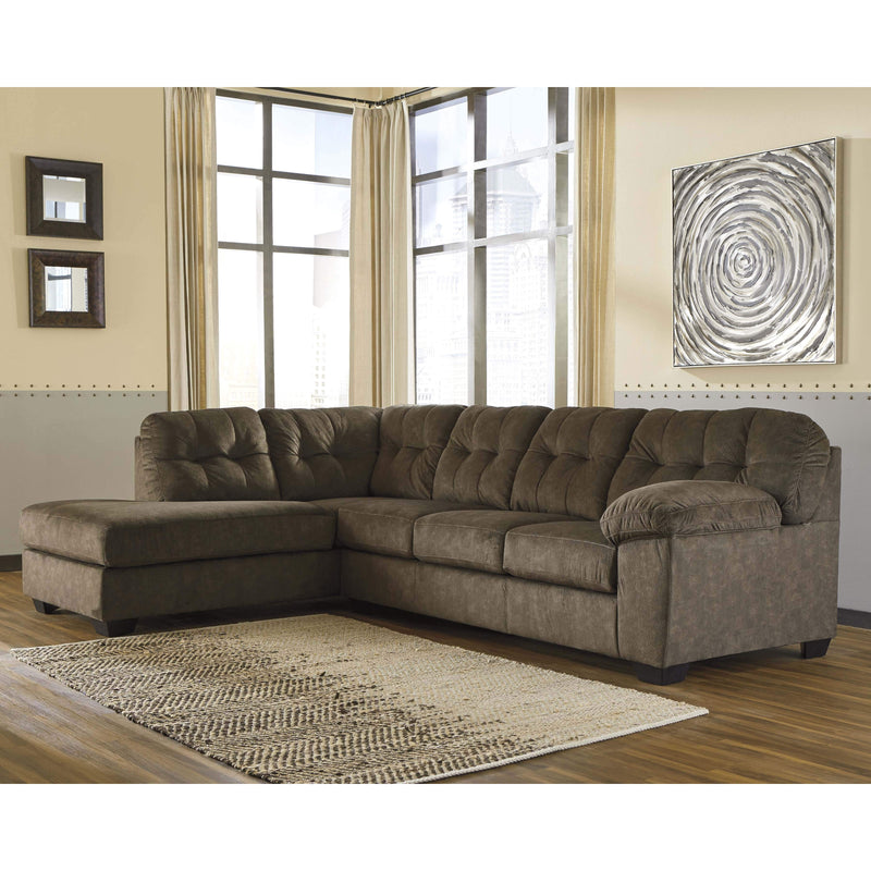 Accrington - Earth - Left Arm Facing Chaise 2 Pc Sectional-Washburn's Home Furnishings