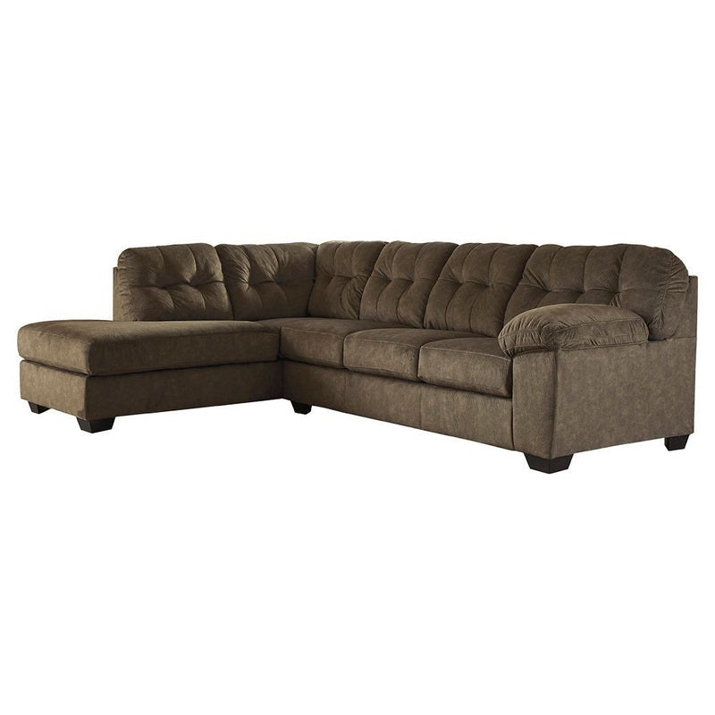 Accrington - Earth - Left Arm Facing Chaise Sleeper 2 Pc Sectional-Washburn's Home Furnishings