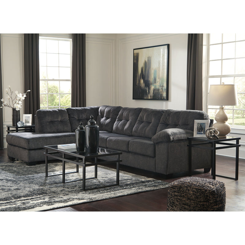 Accrington - Granite - Left Arm Facing Chaise Sleeper 2 Pc Sectional-Washburn's Home Furnishings