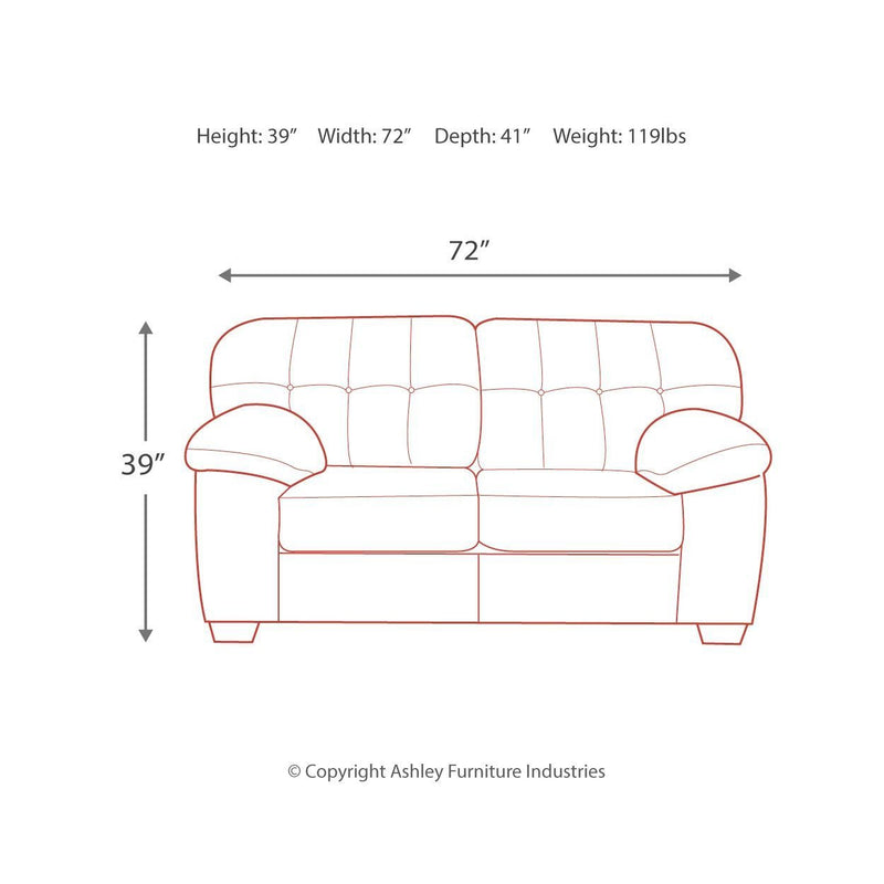 Accrington - Granite - Loveseat-Washburn's Home Furnishings