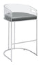 Acrylic Back Bar Stools - Grey (set Of 2)-Washburn's Home Furnishings