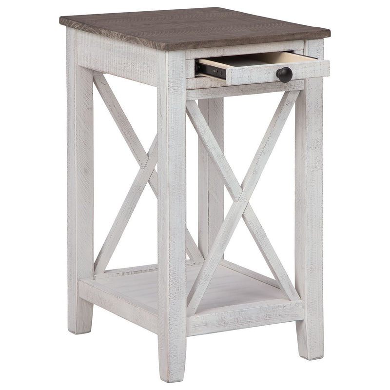 Adalane - White/gray - Accent Table-Washburn's Home Furnishings