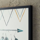 Adaley - Teal/white/gray - Wall Art-Washburn's Home Furnishings