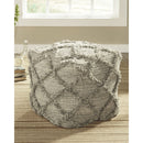 Adelphie - Gray - Pouf-Washburn's Home Furnishings