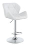 Adjustable Bar Stools - Chrome And White (set Of 2)-Washburn's Home Furnishings