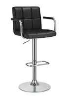 Adjustable Height Bar Stool - Black-Washburn's Home Furnishings