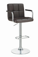 Adjustable Height Bar Stool - Brown-Washburn's Home Furnishings