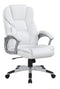 Adjustable Height Office Chair - White And Silver-Washburn's Home Furnishings