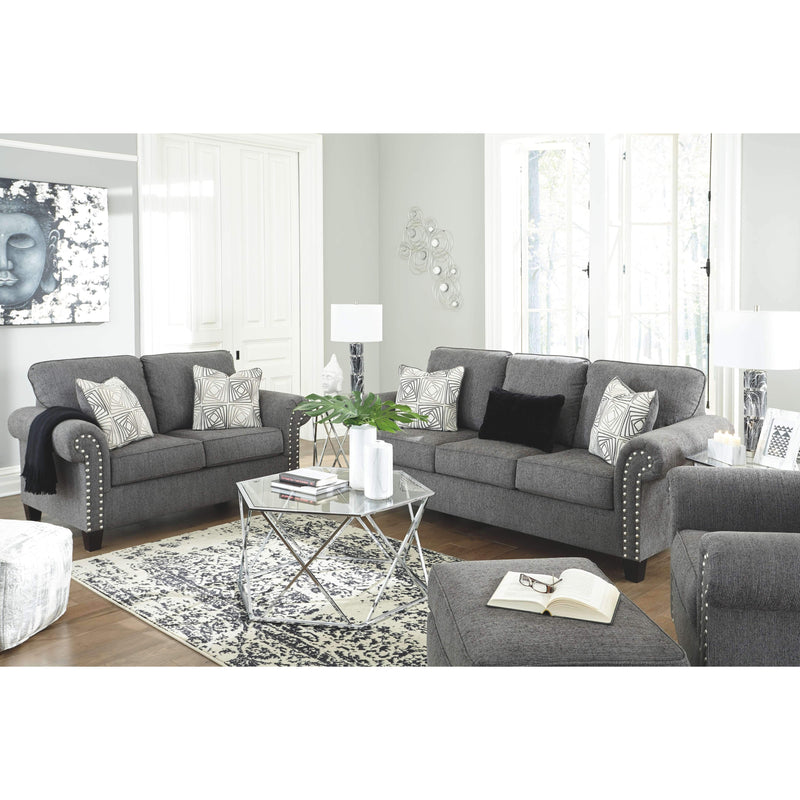 Agleno - Charcoal - Loveseat-Washburn's Home Furnishings