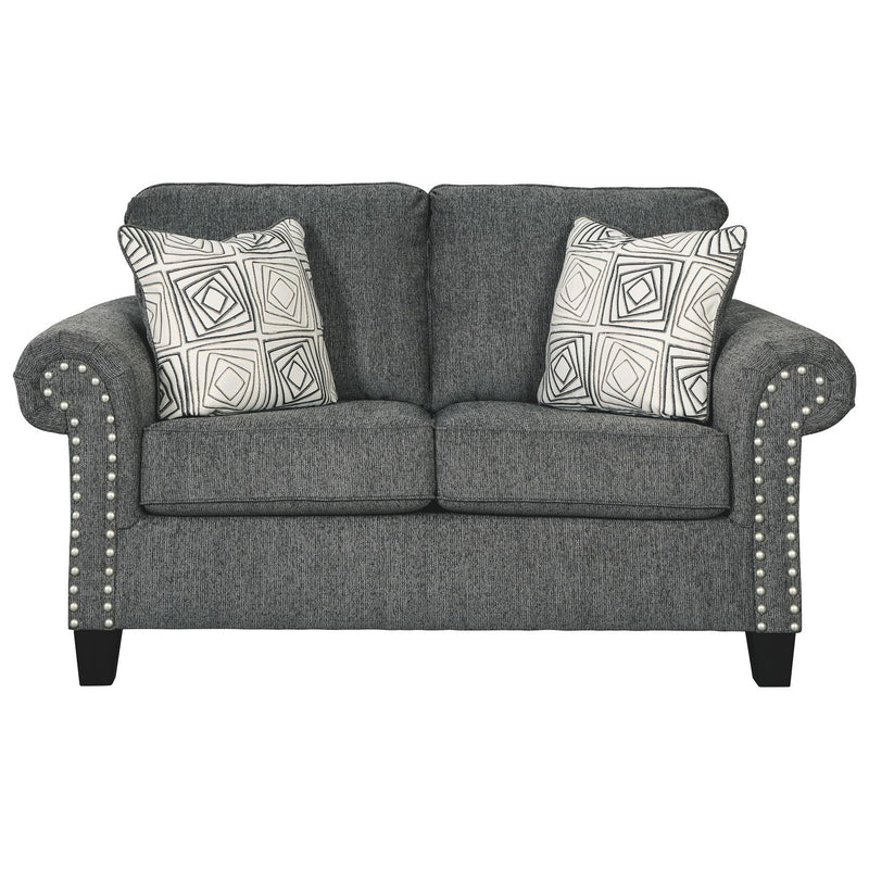 Agleno - Charcoal - Loveseat-Washburn's Home Furnishings