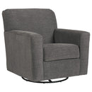 Alcona - Charcoal - Swivel Glider Accent Chair-Washburn's Home Furnishings