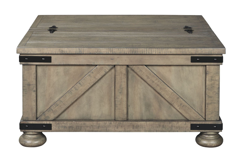 Aldwin - Gray - Cocktail Table With Storage - Square-Washburn's Home Furnishings