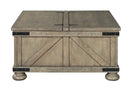 Aldwin - Gray - Cocktail Table With Storage - Square-Washburn's Home Furnishings