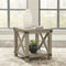 Aldwin - Gray - Rectangular End Table - Crossbuck Styling-Washburn's Home Furnishings