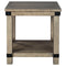 Aldwin - Gray - Rectangular End Table - Crossbuck Styling-Washburn's Home Furnishings