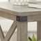 Aldwin - Gray - Rectangular End Table - Crossbuck Styling-Washburn's Home Furnishings