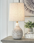 Aleela - White/gold Finish - Metal Table Lamp (1/cn)-Washburn's Home Furnishings