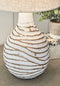 Aleela - White/gold Finish - Metal Table Lamp (1/cn)-Washburn's Home Furnishings