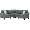 Alessio - Charcoal - Loveseat 4 Pc Sectional-Washburn's Home Furnishings