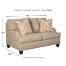 Almanza - Wheat - Loveseat-Washburn's Home Furnishings