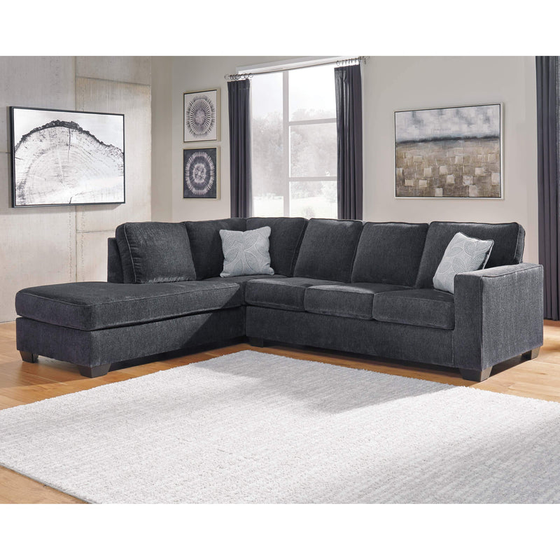 Altari - Slate - Left Arm Facing Chaise Sleeper 2 Pc Sectional-Washburn's Home Furnishings