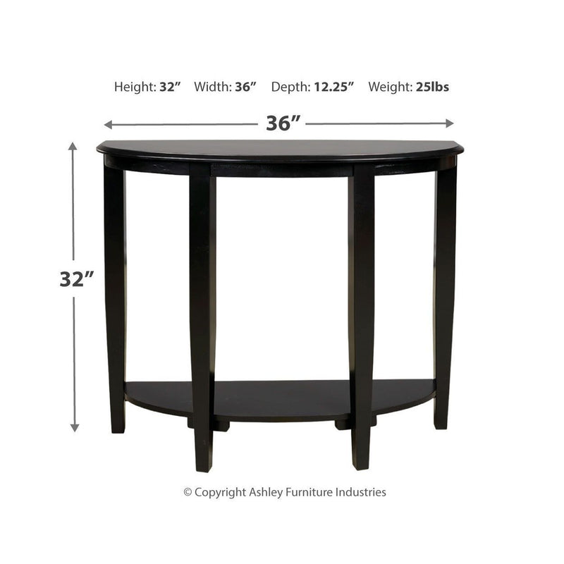 Altonwood - Black - Console Sofa Table-Washburn's Home Furnishings