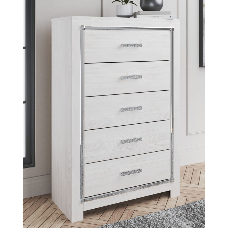 Altyra - White - Five Drawer Chest-Washburn's Home Furnishings