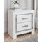 Altyra - White - Two Drawer Night Stand-Washburn's Home Furnishings