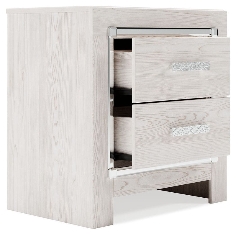 Altyra - White - Two Drawer Night Stand-Washburn's Home Furnishings