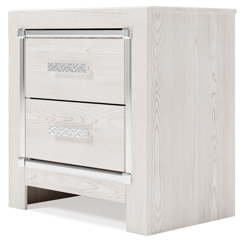 Altyra - White - Two Drawer Night Stand-Washburn's Home Furnishings