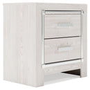 Altyra - White - Two Drawer Night Stand-Washburn's Home Furnishings