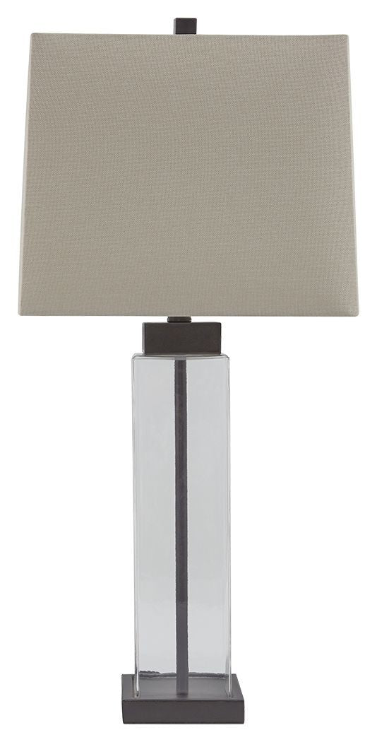 Alvaro - Clear/bronze Finish - Glass Table Lamp (2/cn)-Washburn's Home Furnishings