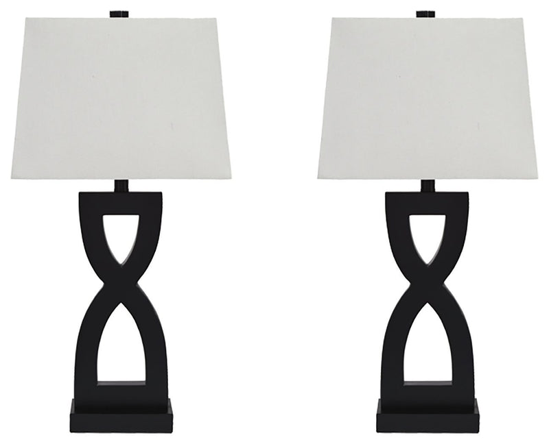 Amasai - Black - Poly Table Lamp (2/cn)-Washburn's Home Furnishings