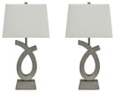 Amayeta - Silver Finish - Poly Table Lamp (2/cn)-Washburn's Home Furnishings