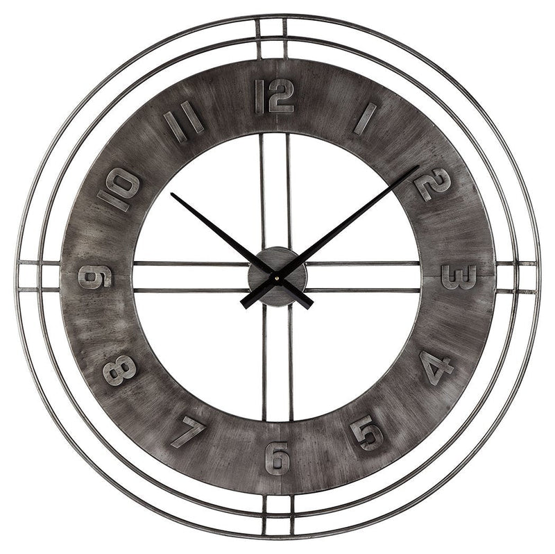 Ana - Antique Gray - Wall Clock-Washburn's Home Furnishings