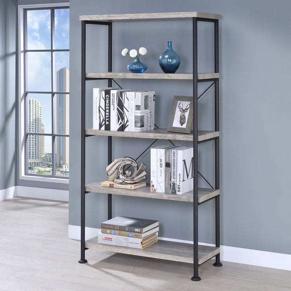 Analiese - Bookcase - 63 - Wood - Pearl Silver-Washburn's Home Furnishings